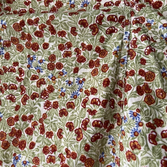 Free People Floral Corduroy Button Down Skirt - Picture 4 of 5